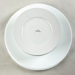 Juego de 14 Platos para Postre y Fuentes en Vidrio Blanco - imagen 2