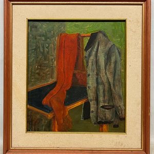 Óleo "Bodegón" de Elba Mañana sobre tabla, 38 x 33 cm - imagen 2