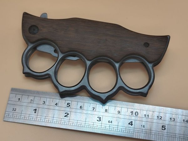 Navaja Táctica Plegable con Estructura Metálica y Empuñadura de Madera - imagen 12