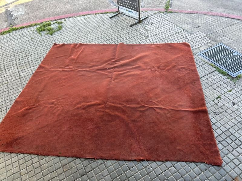 Alfombra Grande de Lana Color Terracota