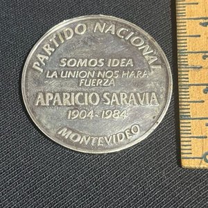 Medalla de Plata Aparicio Saravia, Numerada, con Caja Original - imagen 1