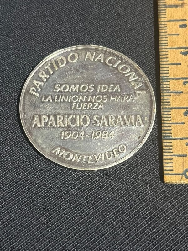 Medalla de Plata Aparicio Saravia, Numerada, con Caja Original