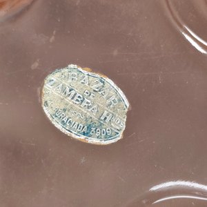 Centro de Mesa Vintage de Vidrio Rosa con Asas y Relieves Mitológicos - imagen 9