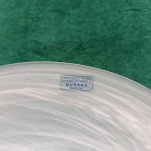 Plafones Italianos de Murano en Vidrio Blanco y Gris, Nuevos en Caja - imagen 9