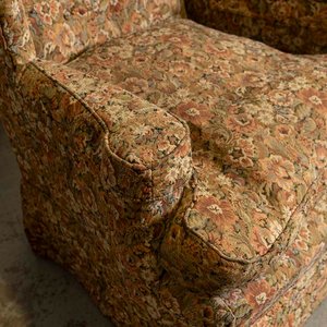 Berger Francés Tapizado en Gobelino Floral con Almohadón - imagen 2