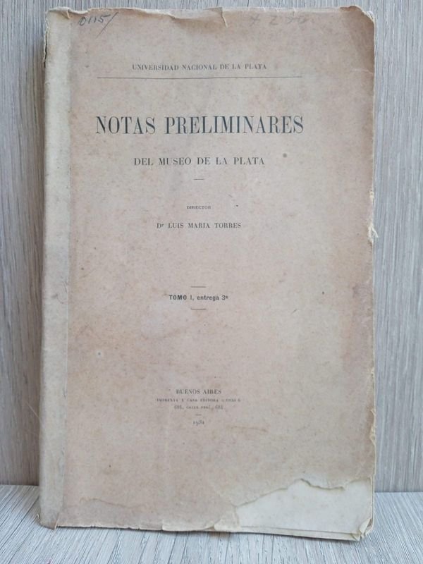 Documento antiguo del Museo del Plata, Argentina