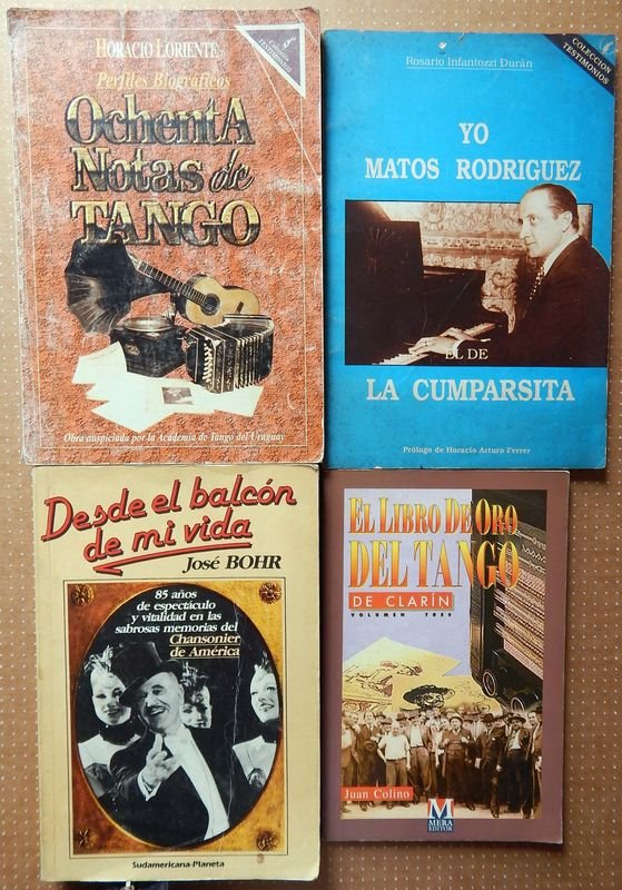 Lote de 4 Libros sobre Tango: Horacio Loriente, Matos Rodríguez, José Bohr, Juan Colino - imagen 1