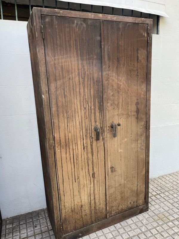 Armario Metálico Industrial con Dos Puertas y Estantes