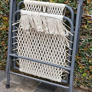 Silla Reposera Plegable Artesanal con Tejido Macramé - imagen 9