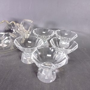 Centro de Cristal Estilo Art Decó con 5 Copas - imagen 3