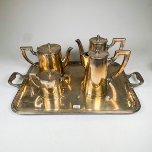 Juego para té y café en metal Christofle, de superficie lisa, compuesto por cuatro piezas - imagen 2