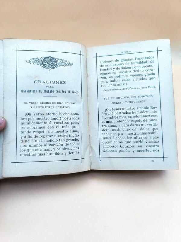 Libro antiguo de devociones con estampa litográfica - imagen 5