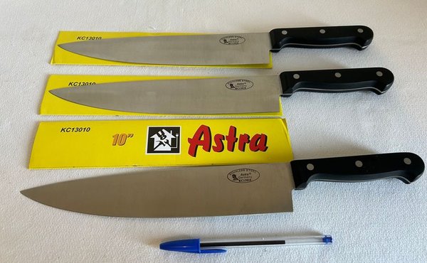 Set de 3 Cuchillos de Chef Astra Acero Inoxidable