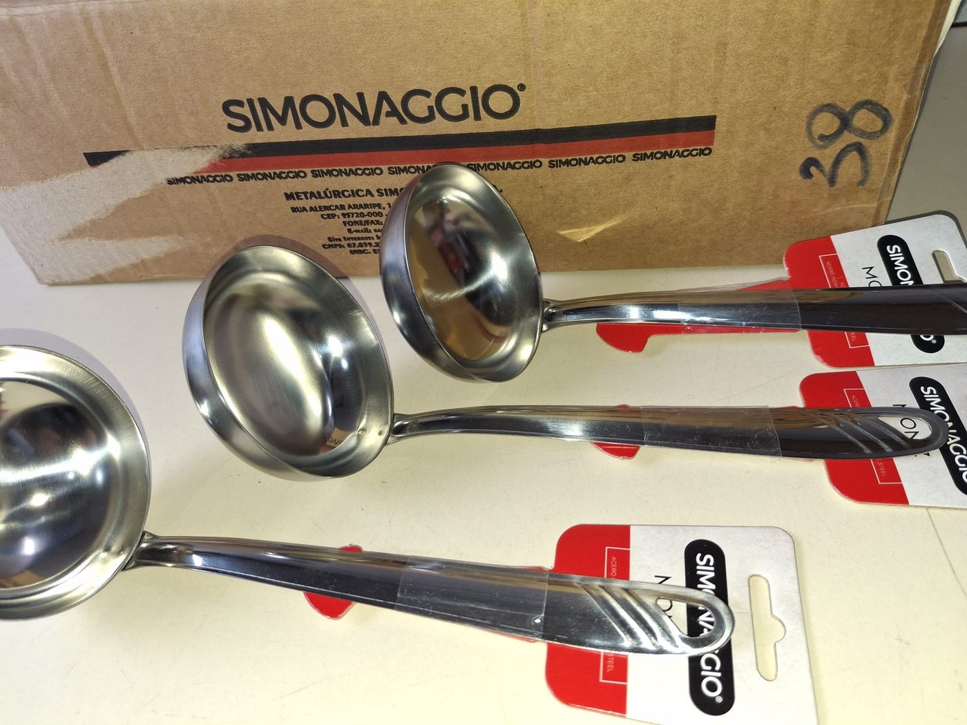 Set de 3 Cucharones de Acero Inoxidable Simonaggio