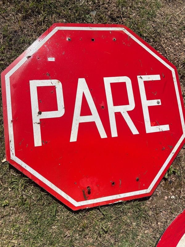 Cartel de señalización de PARE, medidas 73 x 75