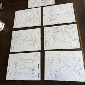 Lote de 7 Láminas Ilustradas de Meridianos y Puntos de Acupuntura - imagen 6
