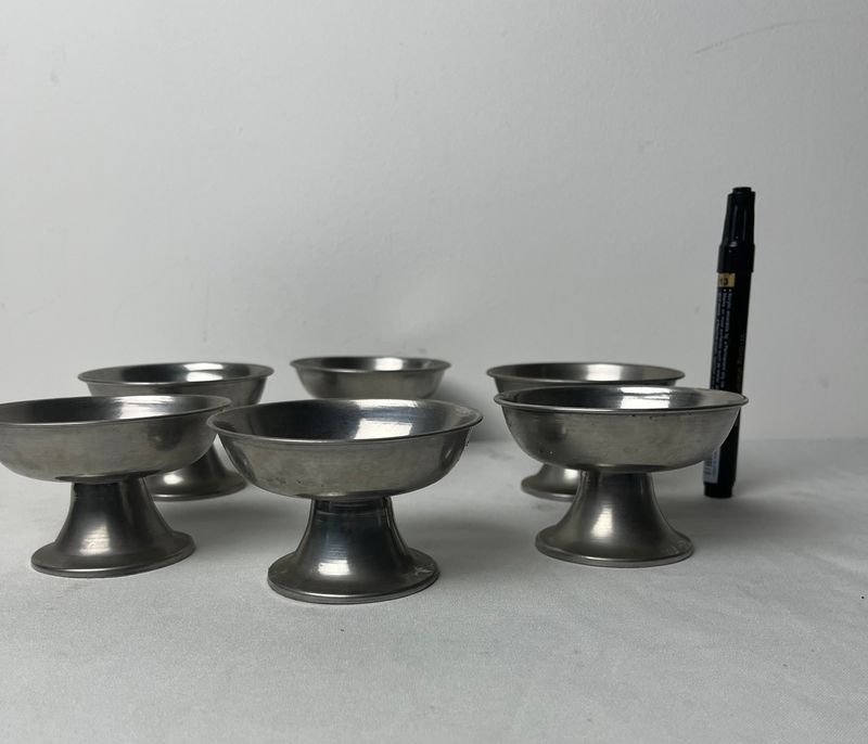 Six Pack de Tazones de Metal Plateado - imagen 3