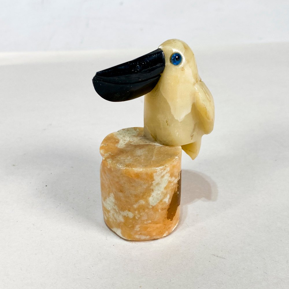 Platos decorativos y adornos en piedra con aves - imagen 2