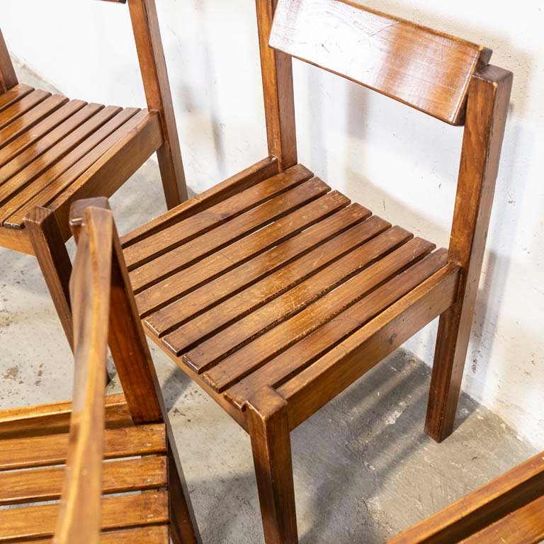 Cuatro sillas de pino con respaldos móviles - imagen 3