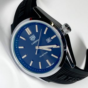 Reloj TAG Heuer Carrera Caballero Malla Goma Azul 100m - imagen 3