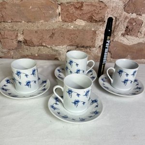 Juego de Café con 4 Pocillos y Platillos Decorados - imagen 5
