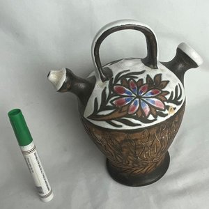 Botijo de Cerámica con Diseño Floral - Impecable Estado - imagen 6