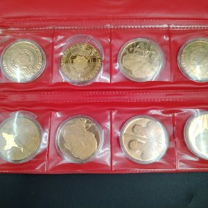 Set de 8 Medallas de Bronce del Sesquicentenario de Hechos Históricos con Cápsulas - imagen 3