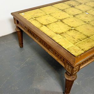 Mesa de Centro Francesa en Caoba con Tablero Dorado - imagen 4