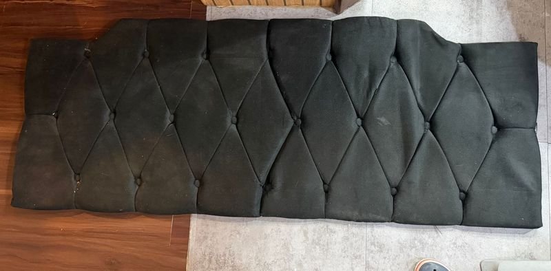 Respaldo Plegable para Cama de 2 Plazas Color Negro
