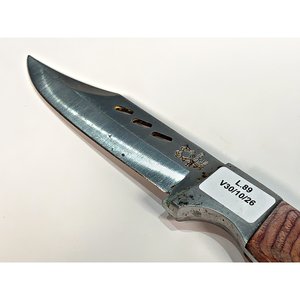 Cuchillo de Caza Japonés Stanley con Mango de Madera y Hoja con Ranuras - imagen 4