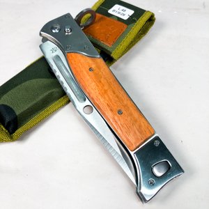 Cuchilla Retráctil Estilo AK-47 con Hoja de 16 cm y Funda Camuflada - imagen 3