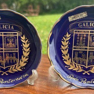 2 platillos adorno recuerdo de Pontevedra - imagen 2