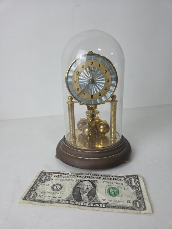 Reloj de redoma alemán con cúpula de cristal y esfera esmaltada - imagen 6