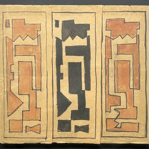 Acuarela y Tinta "Tres Formas" de Gonzalo Fonseca - 27 x 29 cm - imagen 1