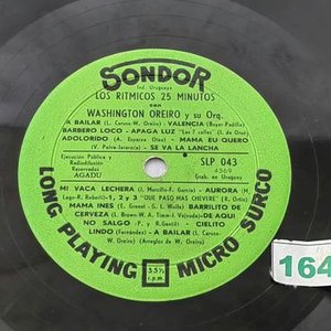 Disco de Vinilo Washington Oreiro y su Orquesta "Los Rítmicos 25 Minutos" - imagen 4
