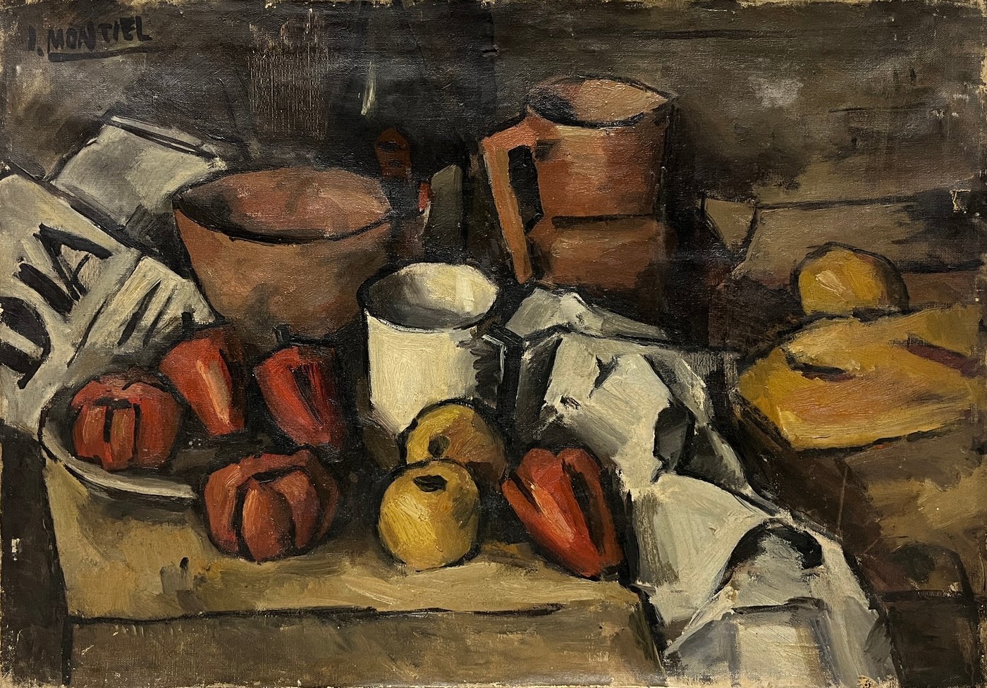 Bodegón de Jonio Montiel, Óleo sobre Tela (43 x 61 cm)