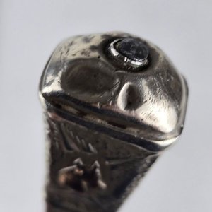 Cuchillo Criollo Franz Wenk con Vaina de Cuero y Detalles en Plata y Oro - imagen 9