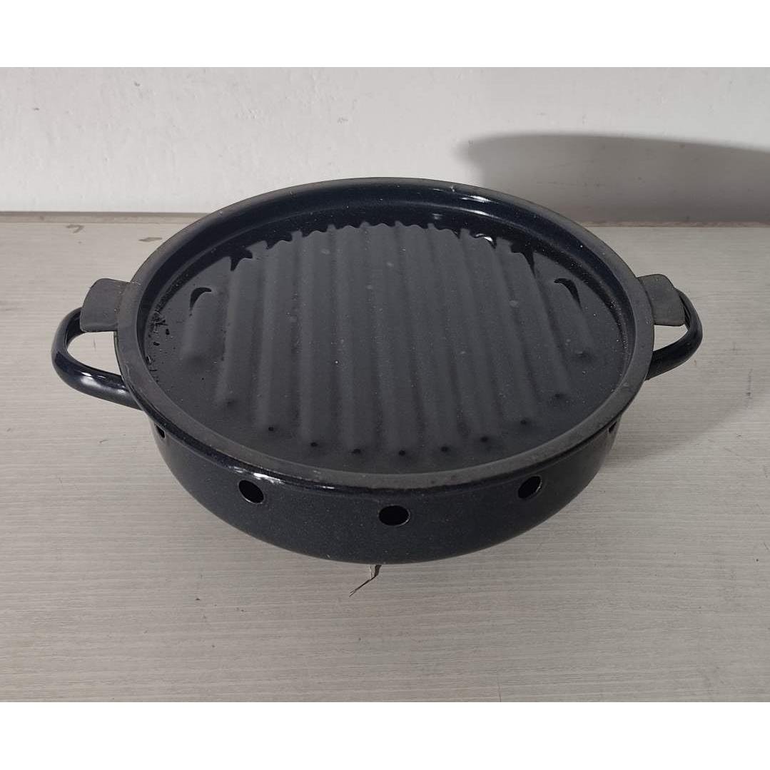 Brasero Circular Negro con Asas