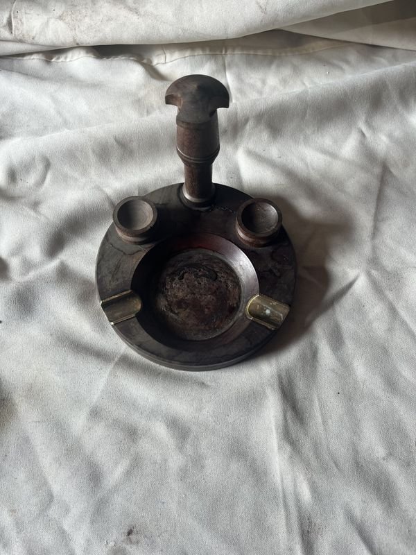 Pipa de madera y bronce con cenicero - imagen 2
