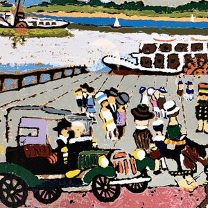 Serigrafía "Puerto de Fray Bentos" de Jorge Centurión - 51 x 40 cm - imagen 2