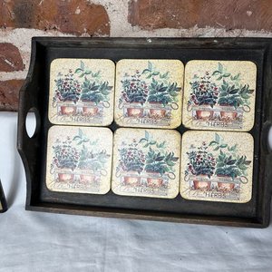 Bandeja Decorativa con Azulejos de Hierbas - imagen 2
