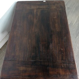 Mesa Ratona De Madera Oscura Con Cajón - imagen 4