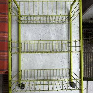 Carrito Organizador Verde Lima con 3 Bandejas Rejilla y Ruedas - imagen 2