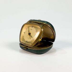 Reloj de Viaje Alemán Schatz con Estuche Vintage - imagen 1