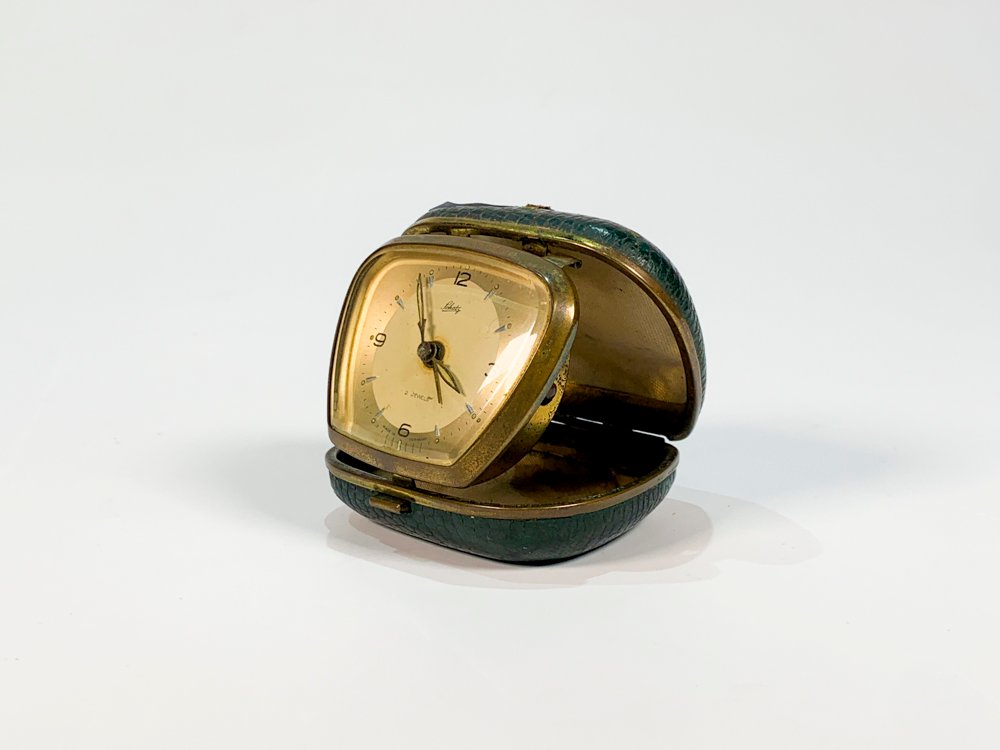 Reloj de Viaje Alemán Schatz con Estuche Vintage