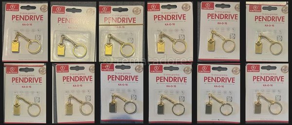 Llaveros Pendrive Kapbom KA-016 Dorados