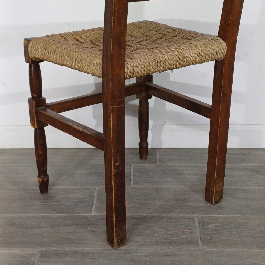 Silla de madera con asiento y respaldo tejidos - imagen 9
