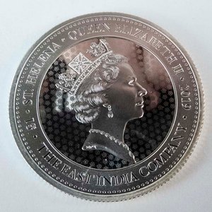 Moneda Conmemorativa Reina Elizabeth II de Guinea 1 Onza Plata 2019 - imagen 1