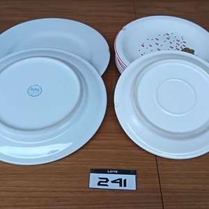 Juego de Cerámica: Platos Blancos y Tazas con Diseño - imagen 4