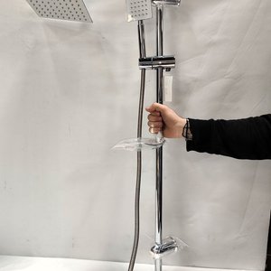 Juego de Ducha Cromado con Cabezal Cuadrado y Ducha Teléfono - imagen 3